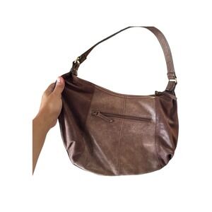 Vintage Tignanello hobo-style shoulder bag Brown Soft Leather Colorful Lining